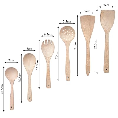Buy Pro Blazes Wooden Spoons For Cooking Bamboo Cooking Utensils Essentials For Kitchen Wood Spatula Spoon 6 Pieces Wooden Utensils Set With Fine Quality Online In Italy B08lzzp3hm
