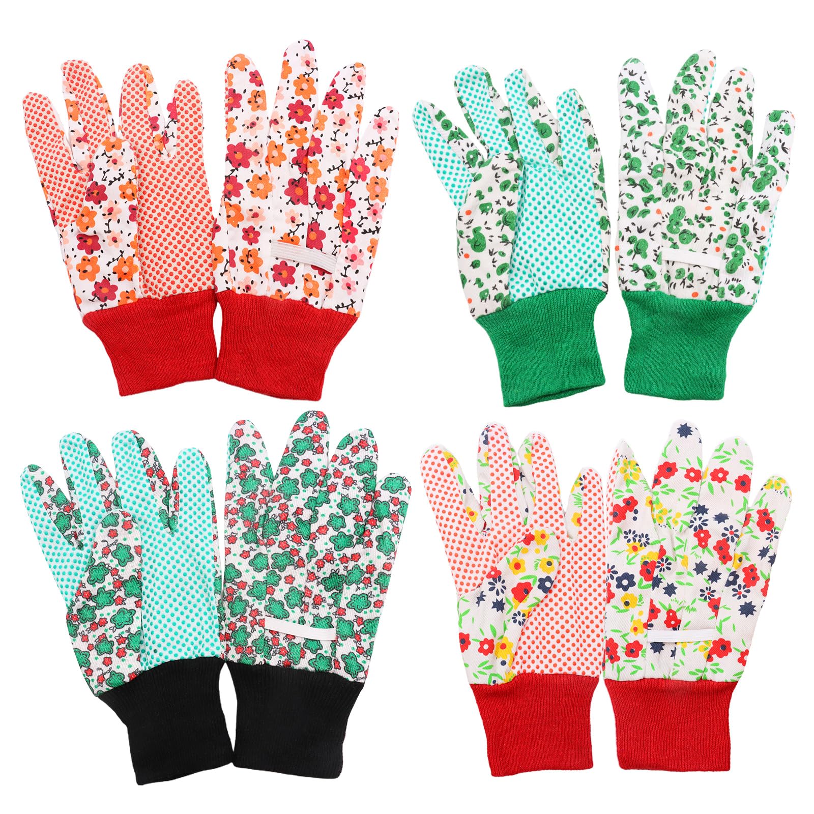 VEGCOO 4 Pairs Gardening Gloves for Women, Ladies Gardening Gloves Thorn Proof Comfortable Breathable, Superior Grip Garden Work Gloves for Yard, Cleaning, Camping Ourdoor