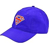 DC Comics Superman Baseball Cap, Adult Adjustable Cotton Dad Hat with Curved Brim for Men and Women, Navy, One Size