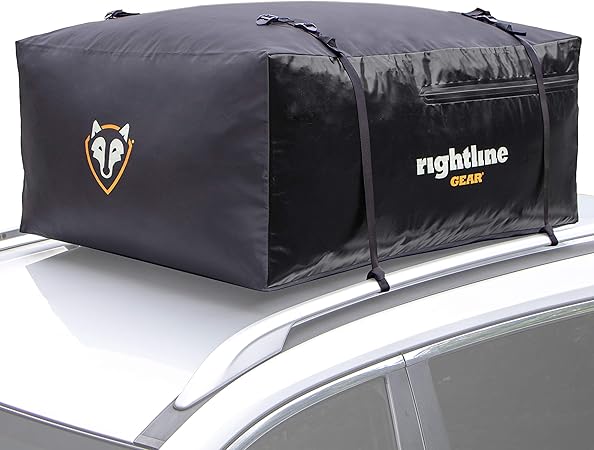 Rightline Gear Sport 2 Car Top Carrier, 15 cu ft, 100% Waterproof, Attaches With Or Without Roof Rack