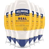 Hellmann's Real Mayonnaise 11.5 oz, Mayo Squeeze, Sandwich Spread 6PK | For sandwiches, dips, dressings and simple meals; cage-free eggs; gluten-free; pack of 6, 11.5 oz.