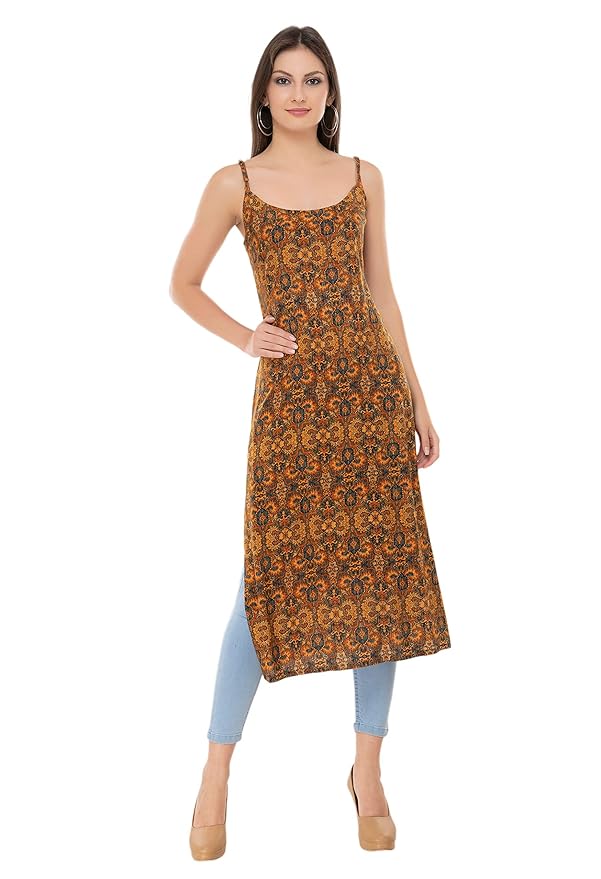Buy KATYAL'S COUTURE Cotton Straight Square Neck Kurti for Women, Kurti