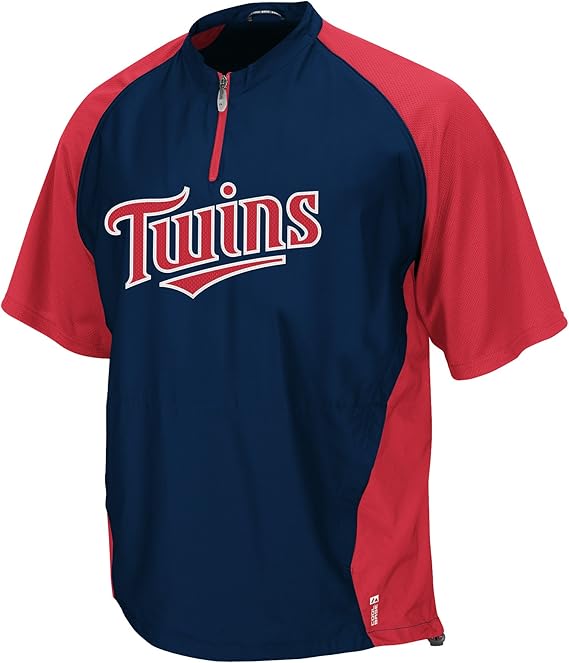 Amazon.com : MLB Minnesota Twins Adult Long Sleeve 1/4 Zip V-Neck Gamer Jacket (Pro Nvy/Pro 