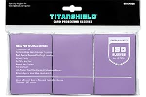 TitanShield Premium Lavender 150 Sleeves Standard Size Board Game Trading Card Sleeves Deck Protector for Magic The Gathering MTG, Baseball Collection, Dropmix