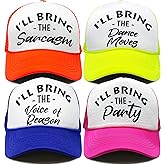 Funky Junque Women's Funny Trucker Hats: Adult Humor for Bachelorette & Girls Trips, Groups 3-25, Mesh Hat - I'll Bring The's