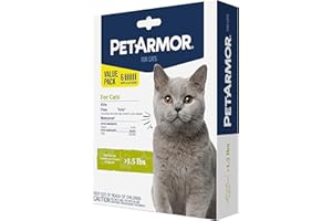 PetArmor for Cats, Flea & Tick Treatment for Cats (Over 1.5 Pounds), Includes 6 Month Supply of Topical Flea Treatments