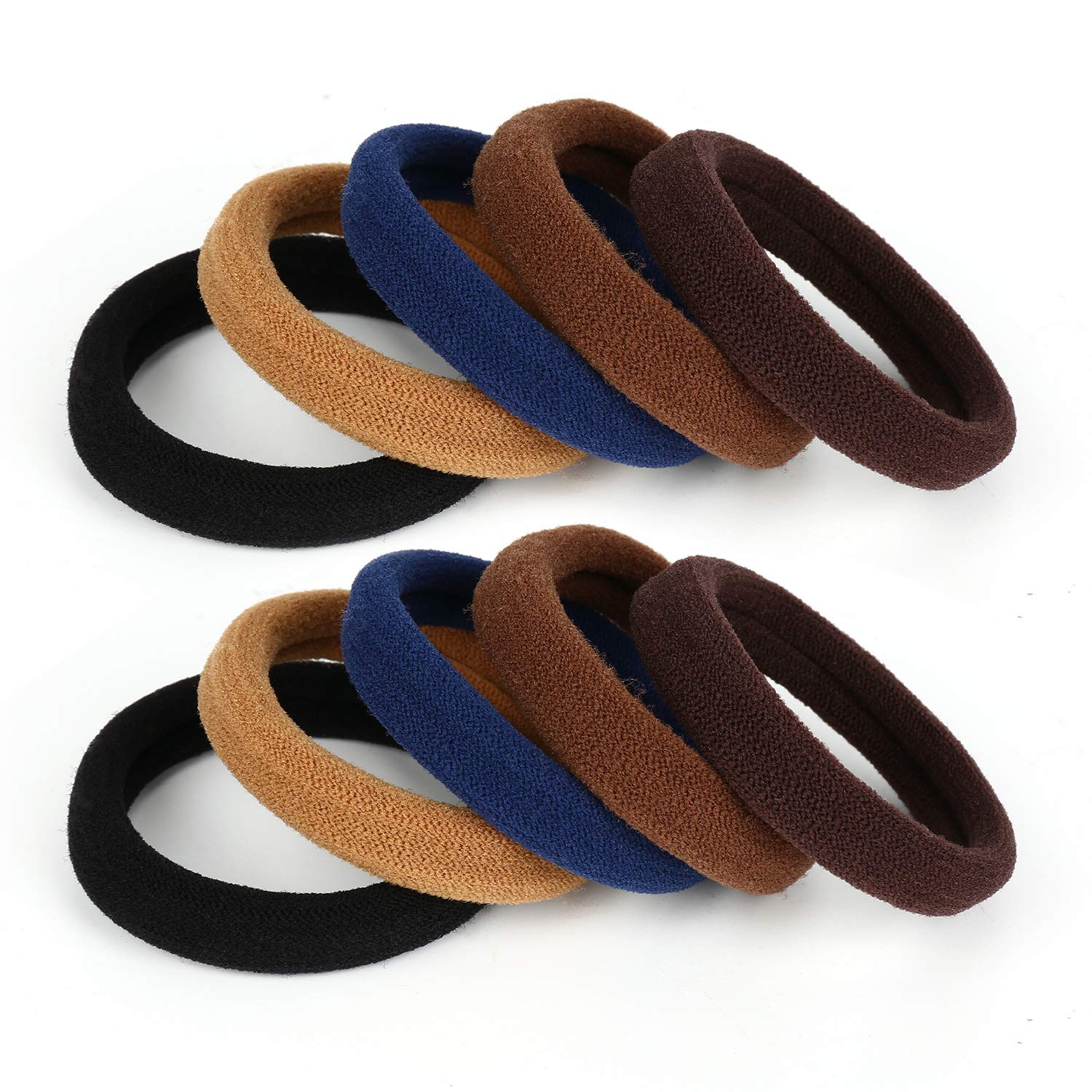 100PCS Large Cotton Seamless Hair Ties Bands Ponytail