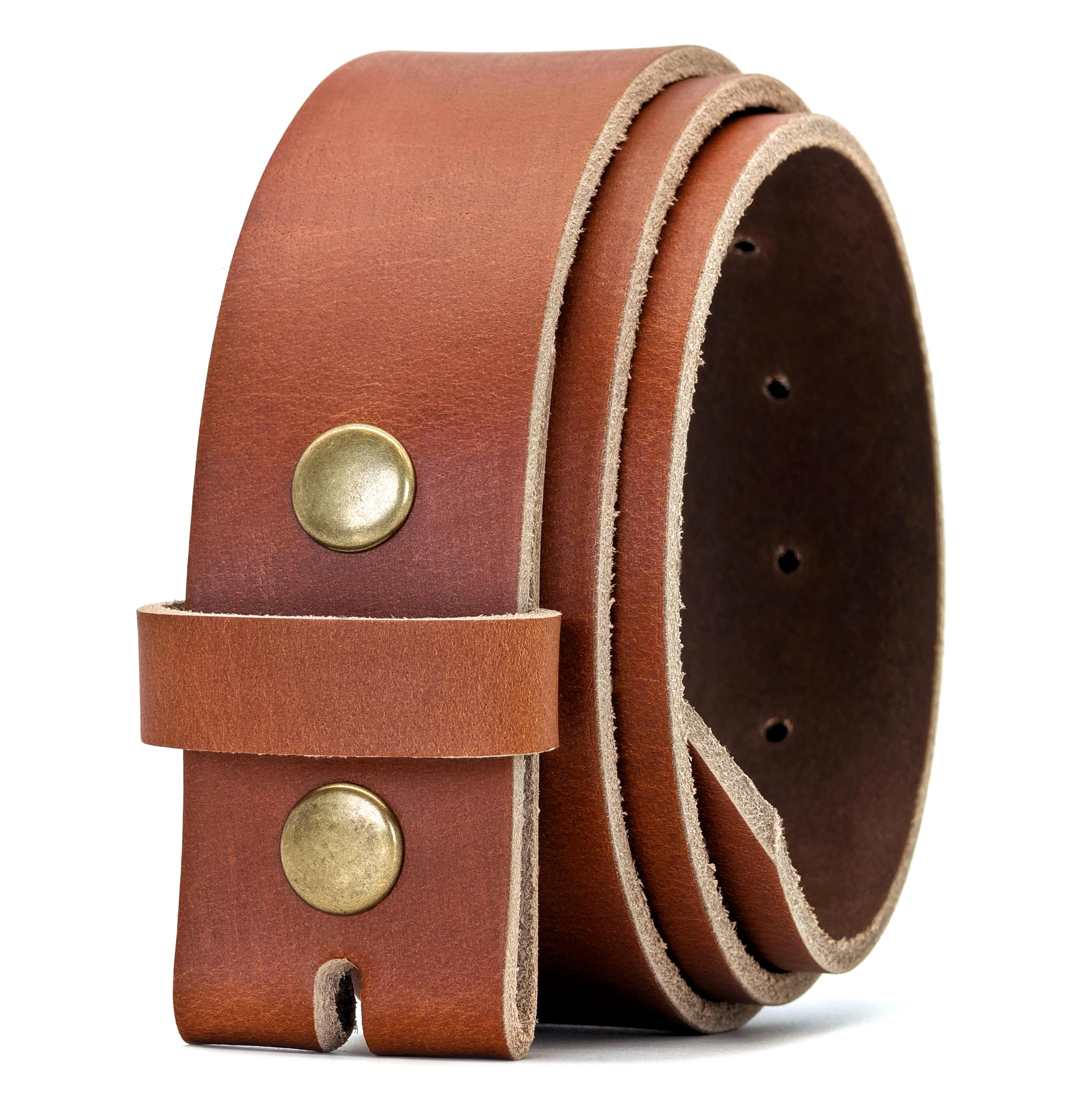 Ashford Ridge 40mm Full Grain Hide Leather Snap On Belt - Made in England - Tan XL — image 1