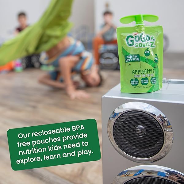 GOGO SQUEEZ APPLESAUCE AND FRUIT PUREE, APPLE APPLE, 3.2 OZ (PACK OF 4), UNSWEETENED FRUIT SNACKS FOR KIDS, GLUTEN FREE, NUT FREE AND DAIRY FREE, RECLOSEABLE CAP, BPA FREE POUCHES