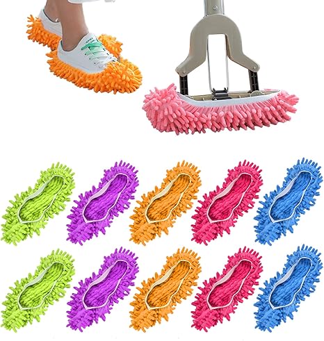 Amazon モップスリッパ 5足セット 5色 洗える おそうじスリッパ 履ける マイクロファイバー 履いて歩くだけ お掃除スリッパ 超極細繊維 スリッパ モップ 洗えるスリッパ 掃除グッズ 床 男女兼用 2ウェイ フロアモップ フロアワイパー オンライン通販