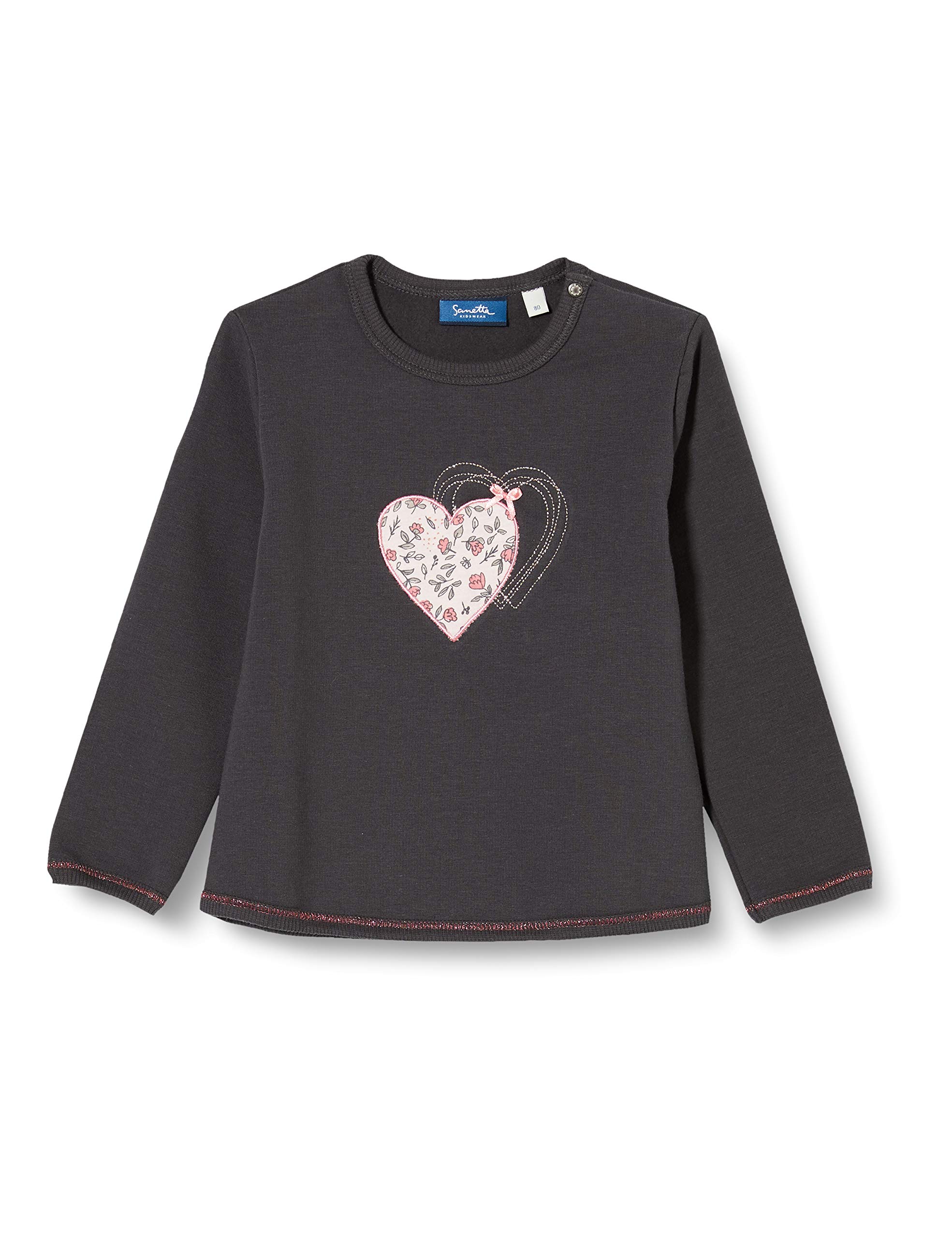 Sanetta Baby Girls' Sweatshirt Seal Grey, Gray, 62