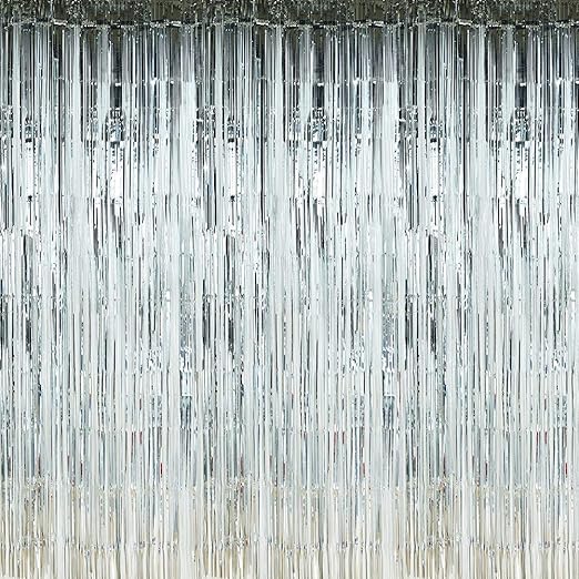 Amazon Com Twinkle Star Photo Booth Backdrop Metallic Tinsel Foil