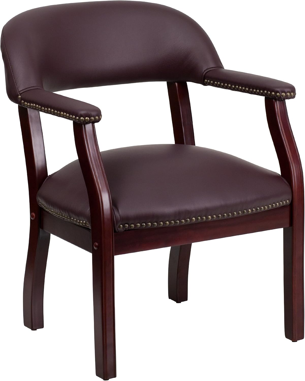 Flash Furniture Leather Guest Chair, Burgundy LeatherSoft