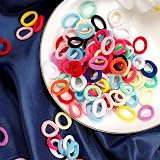 FUYOAL 100 Pcs Baby Hair Bobbles Colorful Cotton Elastic Soft Bands view 4