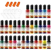 Epoxy Resin Pigment - 30 Colors Transparent UV Resina Dye, Highly Concentrated Epoxy Resin Colorant for Jewelry Making Kit, DIY Crafts - 0.25 oz