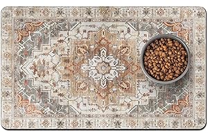 USNFHCAW Pet Food Mats for Floor, Absorbent Dog Mat for Food and Water Dispenser Mat, Dog Food Mat Quick Dry Cat Food Mat Pet Supplies