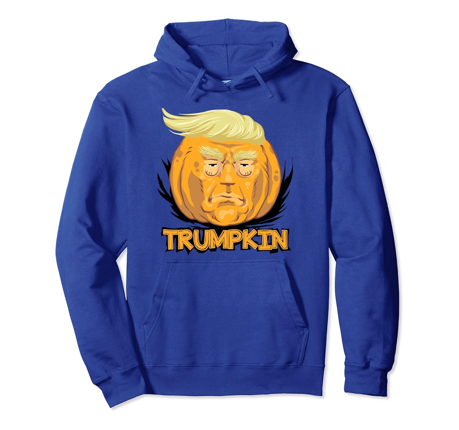 Democrats Trumpkin Hoodie, Scary Halloween Pumpkin Head-Rose