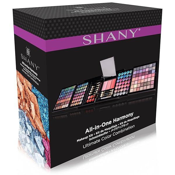 SHANY ALL IN ONE HARMONY MAKEUP SET – ULTIMATE COLOR COMBINATION – EYESHADOWS, BLUSH POWDER, LIP-GLOSS LIPSTICK, MINI MAKEUP BRUSHES, MAKEUP APPLICATORS, HOLIDAY GIFT IDEA – NEW EDITION