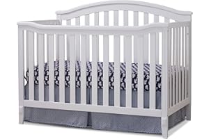 Sorelle Furniture Berkley Crib, Classic 4-in-1 Convertible Crib, Made of Wood, Non-Toxic Finish, Wooden Baby Bed, Toddler Bed, Child’s Daybed and Full-Size Bed, Nursery Furniture - White