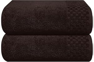 MyOwn Ultra Soft 2 Pack Oversized Bath Towel Set 28x55, Cotton Large Bath Towel, Highly Absorbant Compact Quickdry & Lightweight Towel, Ideal for Gym Travel Camp Pool - Chocolate Brown