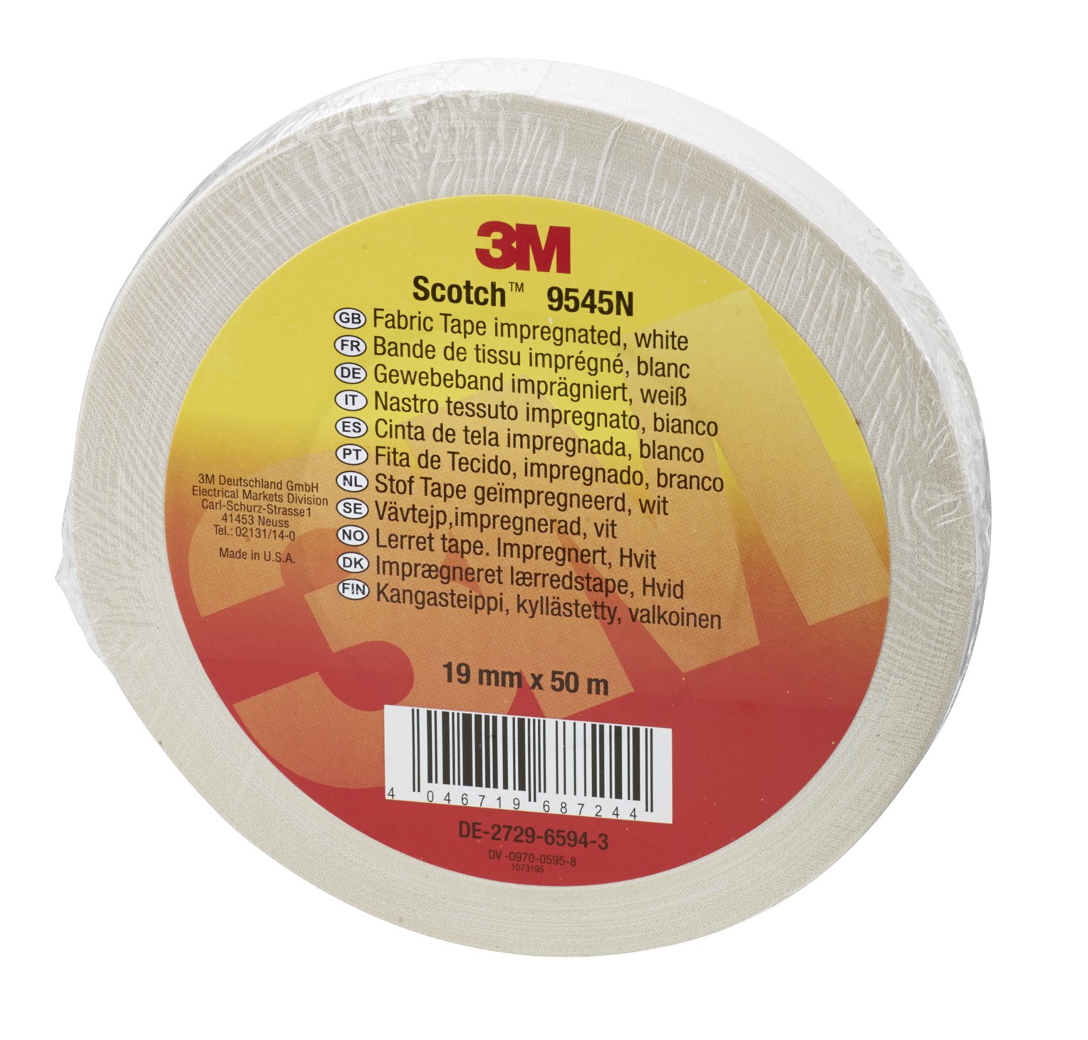 Scotch 9545N W19 Adhesive Tape 19 mm x 50 m White