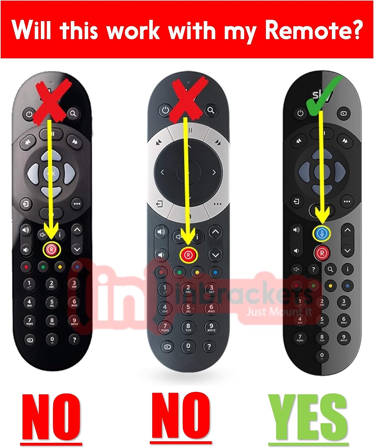 Inbrackets Protective Case for Sky Q Remote Control, Shockproof Cover Case Skin for Latest Sky Q Remote Control EC202O - Image 3
