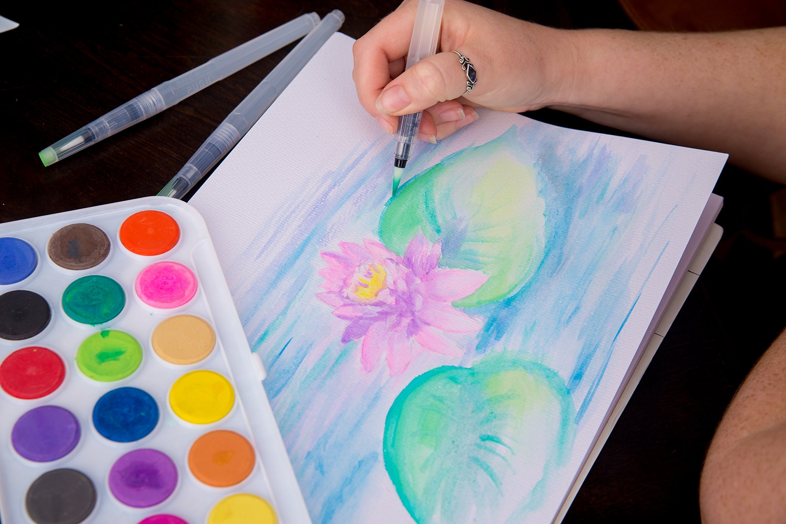 Kassa Beginner Watercolor Set Painting Pad 21 Watercolors 30 Sheets