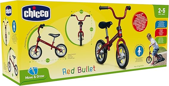 chicco red bullet balance training bike