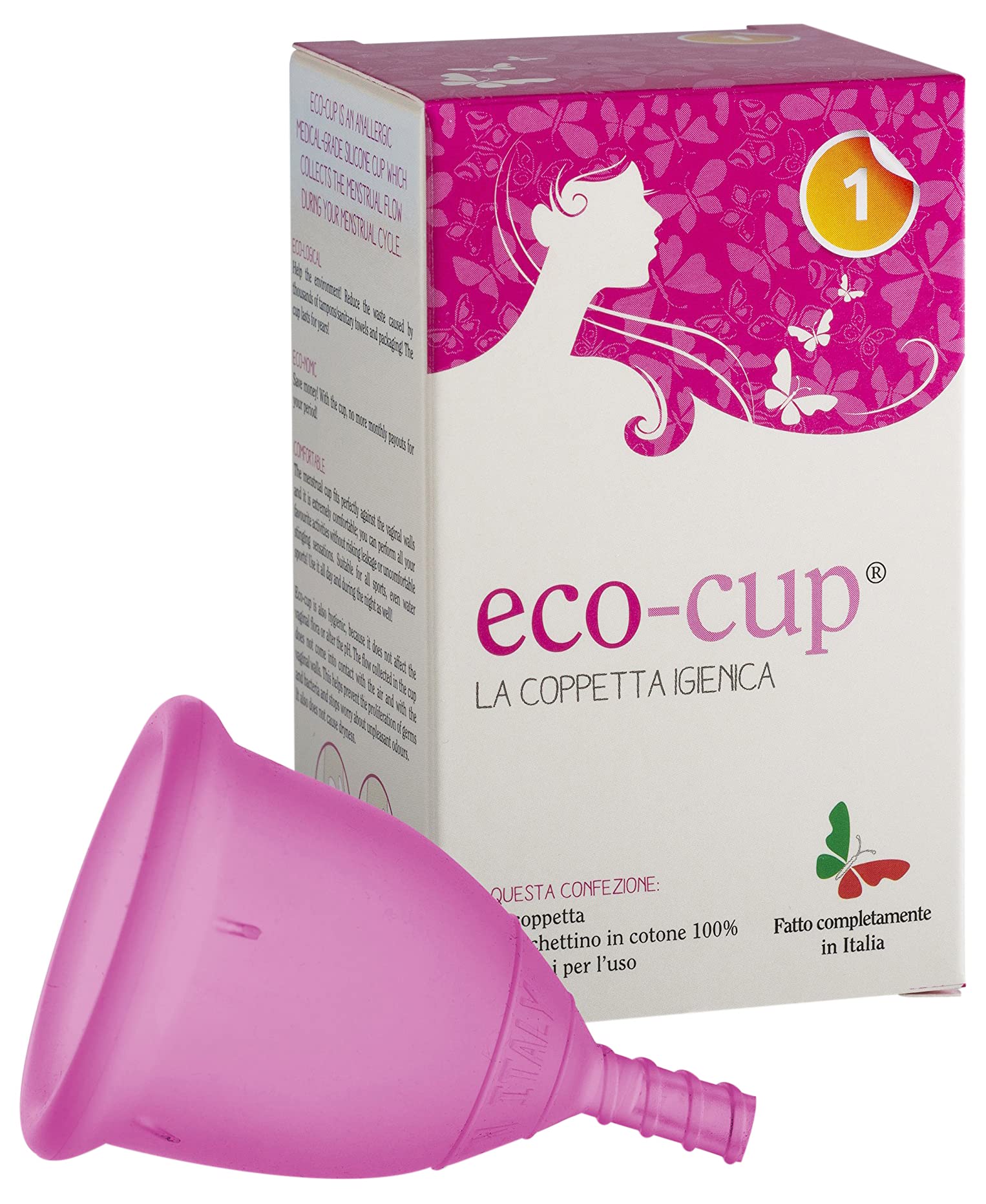 Eco-cup Medical Silicone Mexual Cup Size 1, Pink