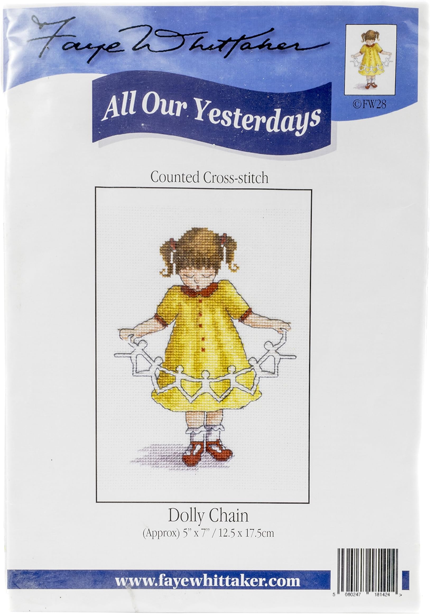Faye WhittakerAll Our Yesterdays Dolly Chain (Cross Stitch Kit), range, Mixed, 25 x 15 x 2 cm