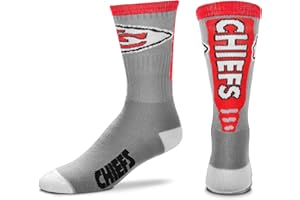 FBF - NFL Adult Team Logo Cool Grey Jump Key Crew Dress Socks Footwear For Men And Women Game Day Apparel - Size Large 10-13