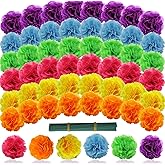 YGbridge Artificial Marigold Flowers with Stems, 60 Pcs Silk Flowers Marigolds for Day of The Dead Decoration, Diwali Decor, Ofrenda Decorations, Marigold Garland for Decoration (60, Mixed Colors)