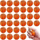 32 PCS Basketball Stress Balls,Small Soft Foam Squeeze Basketballs,Squeeze Anxiety Relief for Basketball Sports Game Kids,Basketball Party Decoration(1.6 inch)