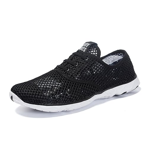 Voovix Herren Aquaschuhe Atmungsaktives Mesh Schnell Trocknend Wasserschuhe