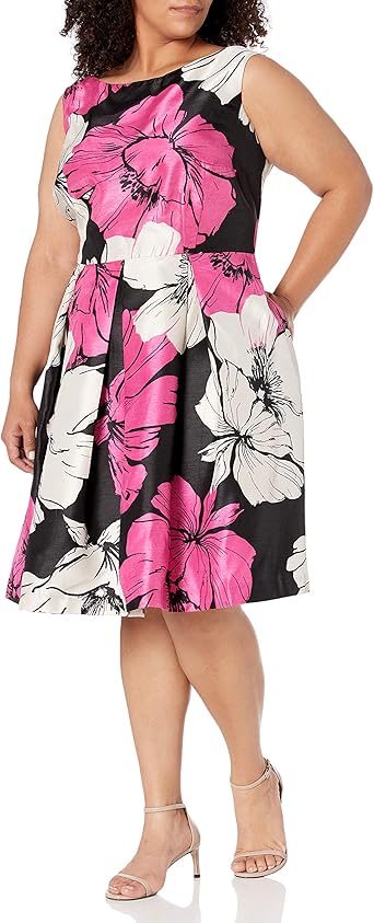 taylor floral fit and flare dress