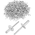 QWORK Large Flange Blind Rivets, 500 Pcs Blind Rivet, 5/8" Flange Diameter, 3/16" x 5/8"