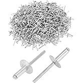 QWORK Large Flange Blind Rivets, 500 Pcs Blind Rivet, 5/8" Flange Diameter, 3/16" x 5/8"