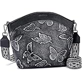 BELTANA Crossbody Purses for Women,Multi Pocket Medium Crossbody Bag,Adjustable Strap Shoulder Bag Butterfly Design | Zipper Pockets, Adjustable Strap, Lightweight, Satchel Bag, Gift for Women