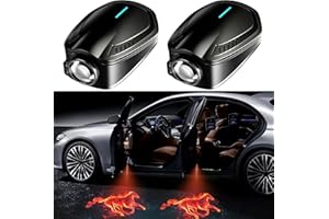 SPOBODY Car Door Lights,Door Lights Logo Projector Rechargeable,Car Door Projector Lights,HD Car Welcome Light for Cars Use At Night 2pcs (For Redhorse)