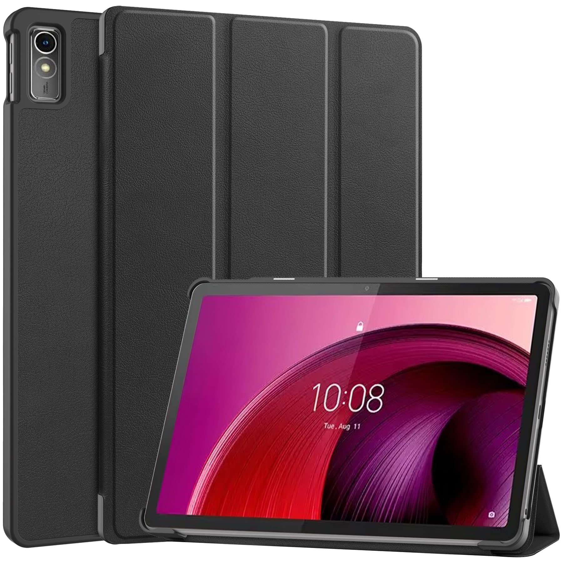 Case for Lenovo Tab M10 5G Tablet 10.6 Inch 2023 Release, Slim Tri-Fold Stand Premium Leather Protective Shell Smart Cover with Auto Wake/Sleep Flip Case for Lenovo Tab M10 2023, Black