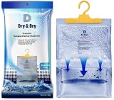 Dry & Dry 40 Pack [Net 14 Oz/Pack] Premium Hanging Moisture Absorbers to Control Excess Moisture for Basements, Closets, Bathrooms, Laundry Rooms. - Ultra Strong Moisture Absorbers