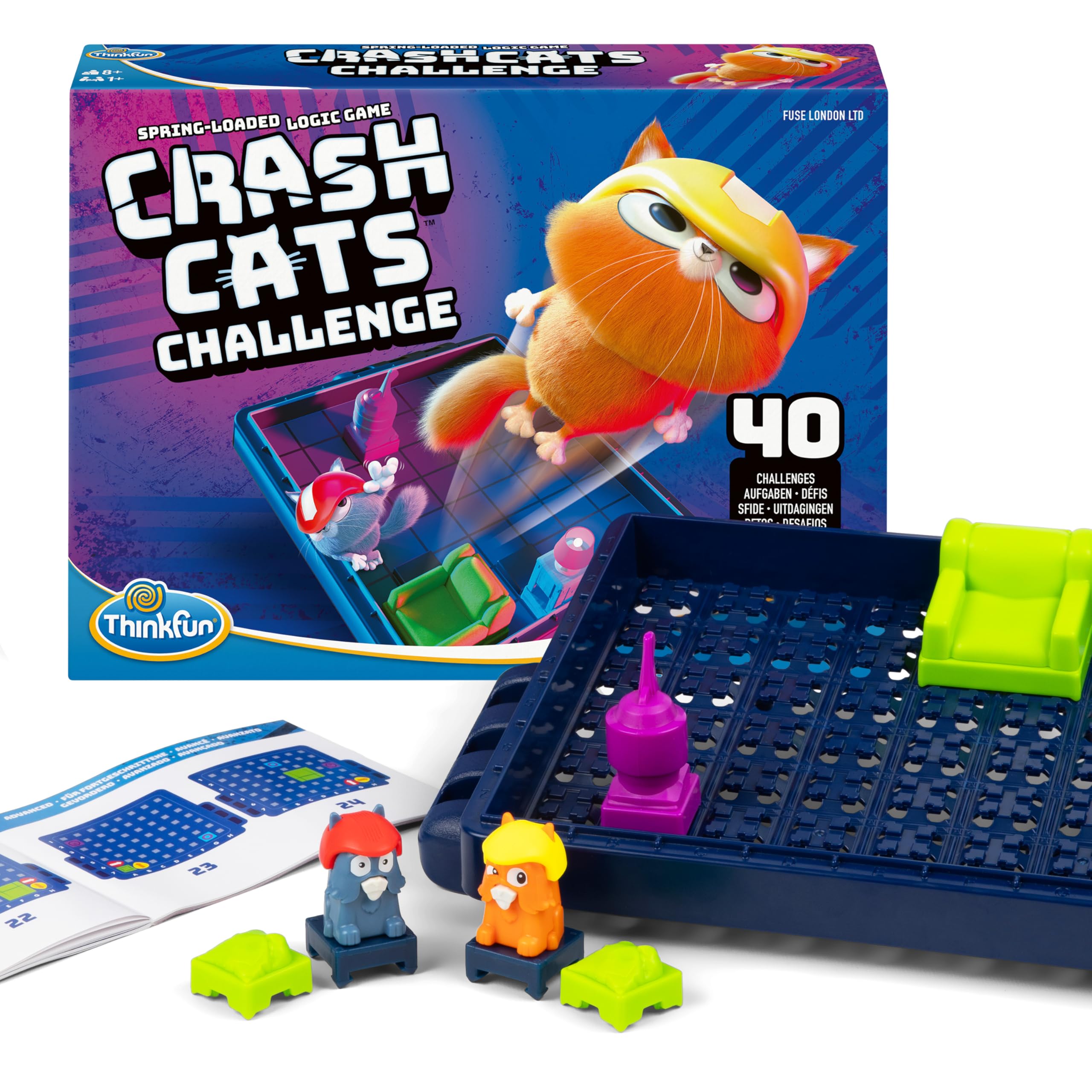 ThinkFun - 76650 - Crash Cats Challenge - Das actiongeladene Katzen-Logikspiel für Kinder ab 8 Jahren!