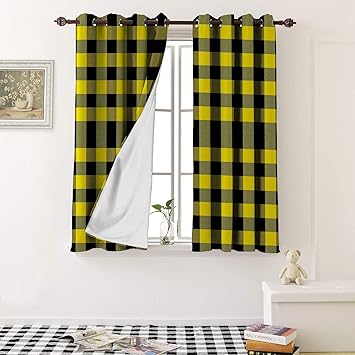 Amazon Com 1gshophome Room Darkening Curtains Lumberjack Plaid