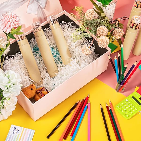 HUMYOUN 36 PACK #2 HB PENCILS BULK IN TUBE WITH SHARPENER ASSORTED COLORS WOOD-CASED PRE-SHARPENED PENCILS GIFTS FOR CHRISTMAS BACK TO SUPPLIES PRIZE PARTY FAVOR (WOODEN)