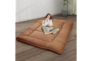 BOMNIOOC Japanese Floor Mattress,4" Thicken Japanese Floor Sleeping Pad Foldable,Futon Mattress Suitable for Camping and Guest Room