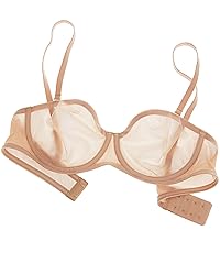 INLYRIC Women's Sheer Strapless Bras Mesh Sexy
