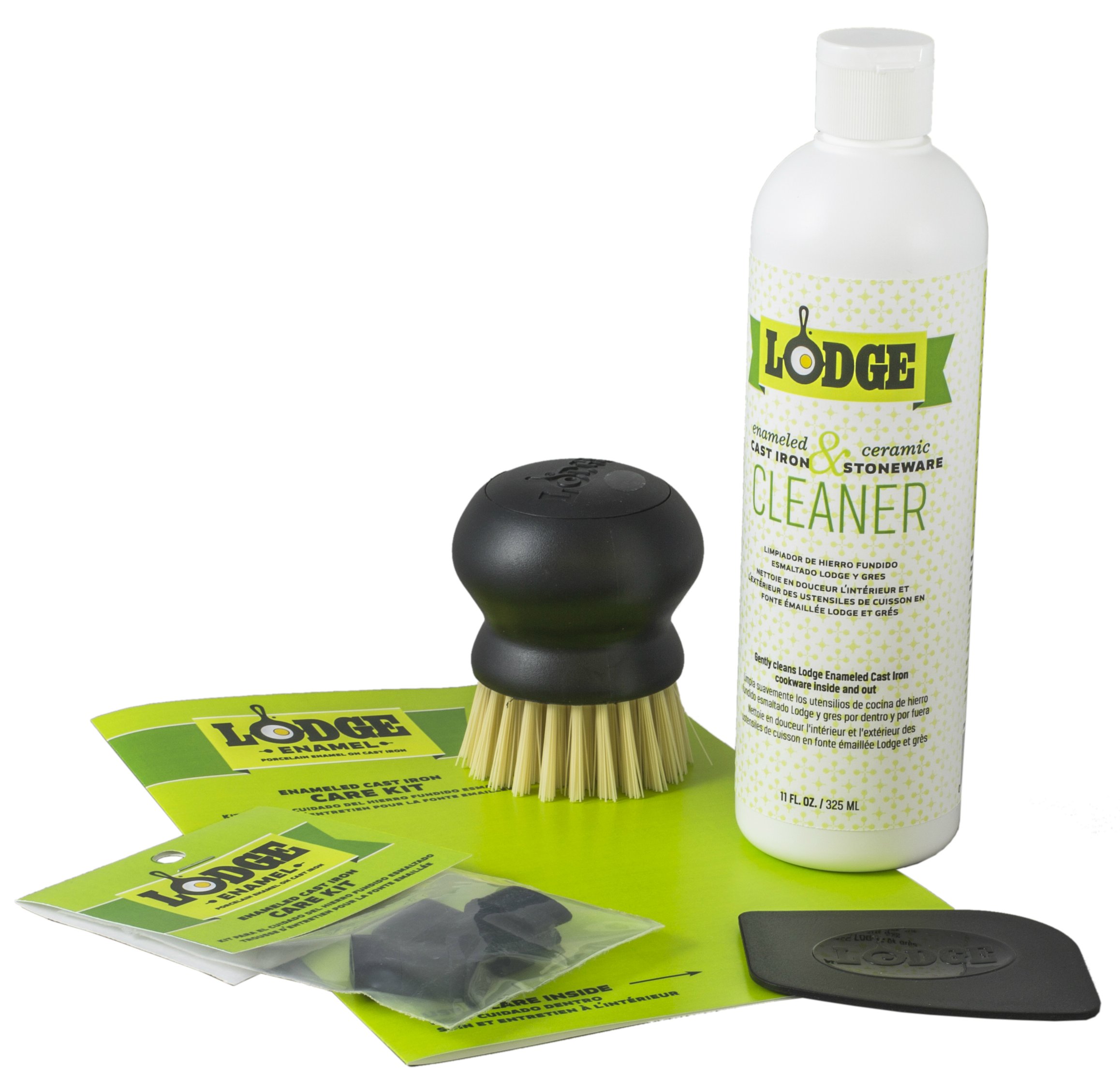 Lodge Enameled Cast Iron & Ceramic Stoneware Care Kit (Acrylic Box)