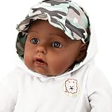 BiBi Doll 20 Inch Black Ethnic Baby Boy Doll The Magic Toy Shop Camouflage view 3