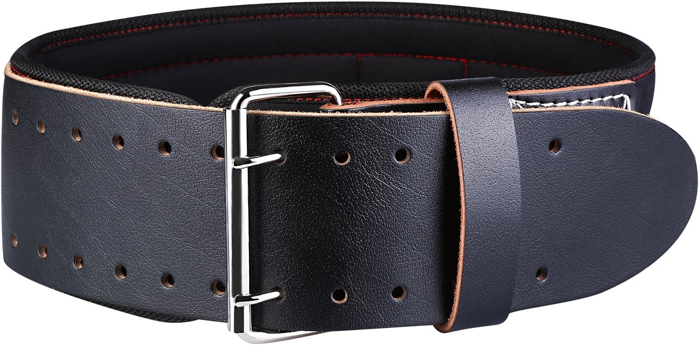 Weight Lifting Belt 4.5 inch Leather Gym Powerlifting Belt for