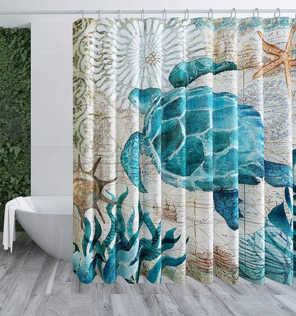 Amazon Com Vistale Shower Curtain Bathroom Sea Turtle Shower